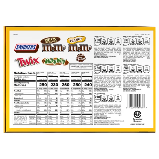 M&M’s, Snickers and More Chocolate Candy Bars, Variety Pack, 30-count - Image 2