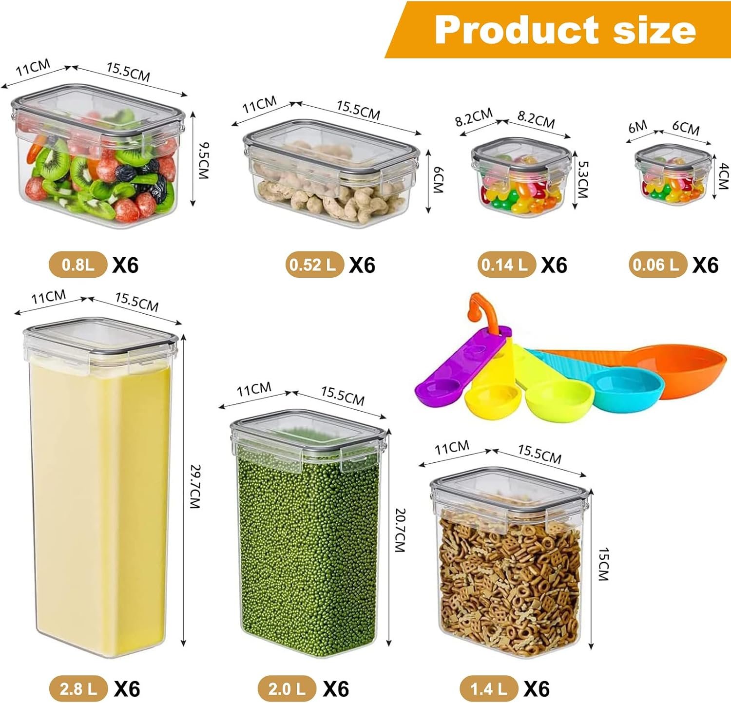42 Pack Airtight Food Storage Containers Set - Image 2