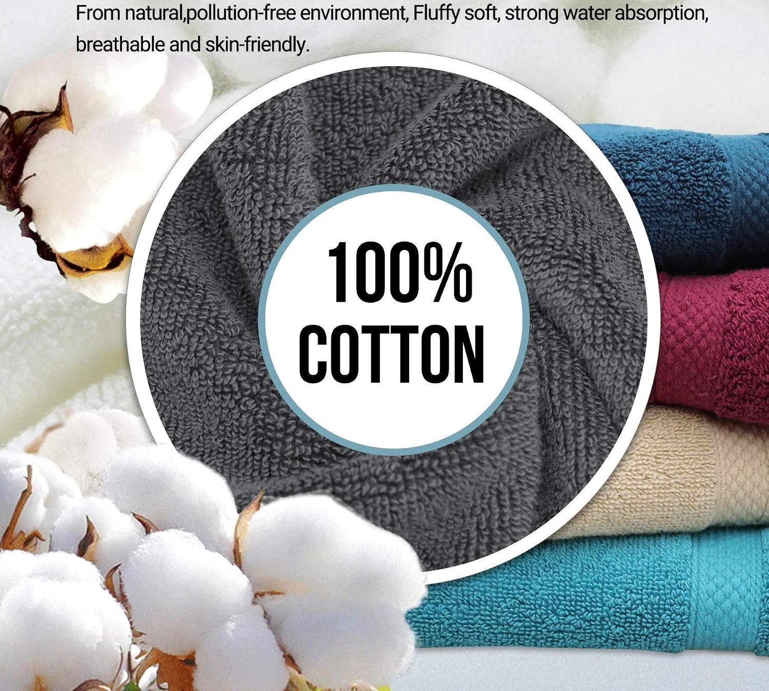 LINENOVA 100% Cotton Face Washer Towel (10 Pack) - Image 4