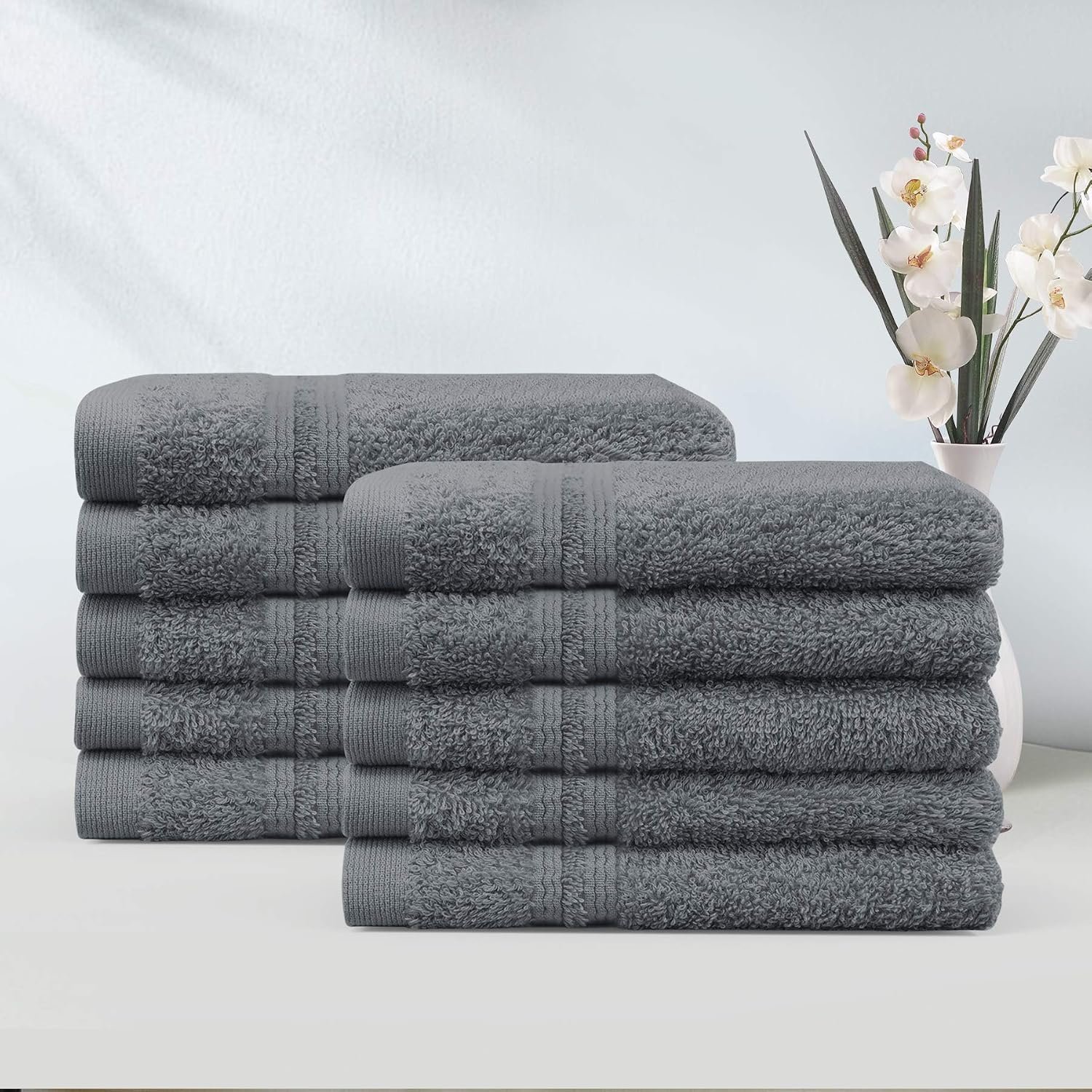 LINENOVA 100% Cotton Face Washer Towel (10 Pack) - Image 3