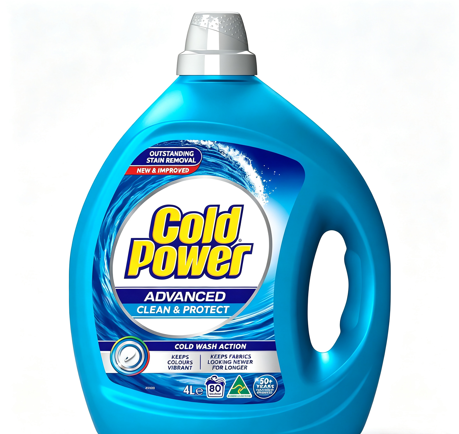 Cold Power Advanced Clean Front + Top Loader Laundry Washing Liquid 4 Liter
